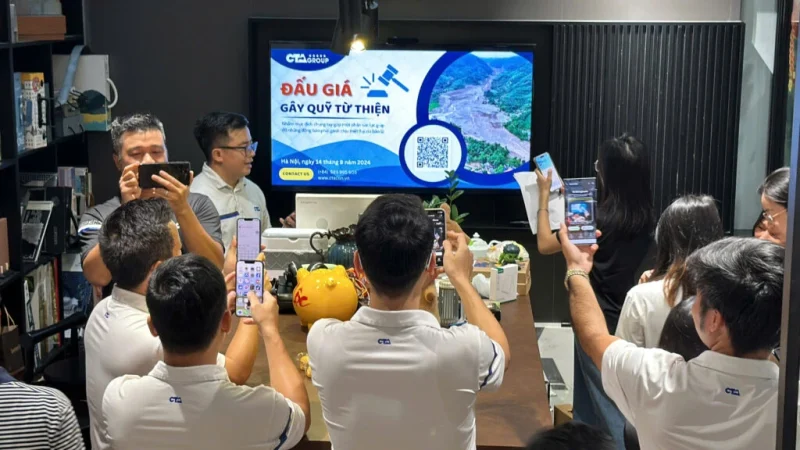 CTA Group tổ chức đấu giá gây quỹ thiện nguyện cho trẻ em vùng lũ sau ảnh hưởng của bão số 3 Yagi