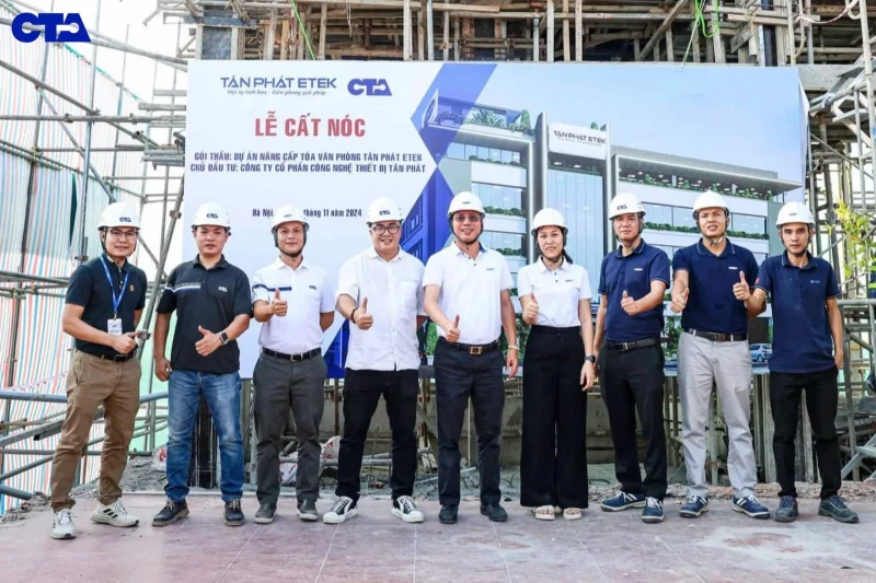 CTACON | Cất nóc công trình Văn phòng Tân Phát Etek