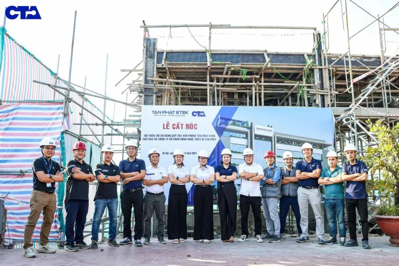 CTACON | Cất nóc công trình Văn phòng Tân Phát Etek